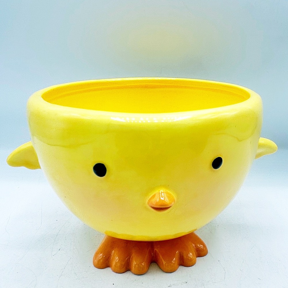 Hallmark Ceramic Chick Candy Bowl Yellow Planter